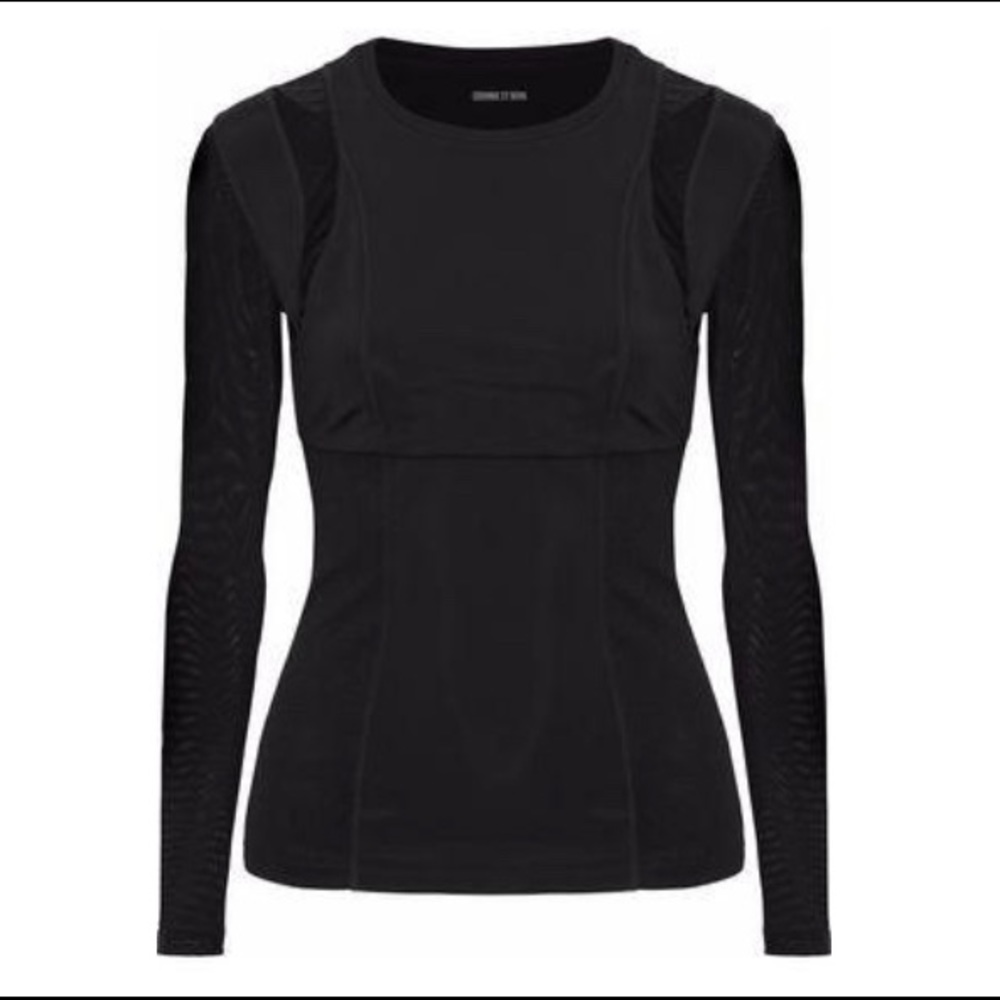 CUSHNIE ET OCHS
Woman Mesh-paneled Cutout Top